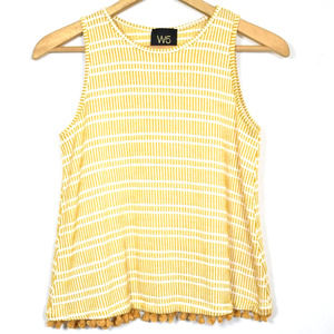 W5 Anthropologie Fringe Tank Top Mustard Small